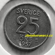 Švédsko - 25 óre 1957 TS