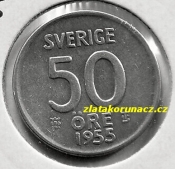 Švédsko - 50 óre 1955 TS
