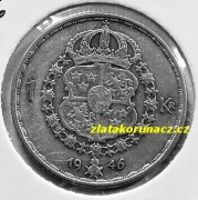 Švédsko - 1 krona 1946 TS