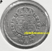 Švédsko - 1 krona 1947 TS