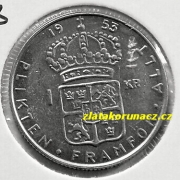 Švédsko - 1 krona 1953 TS