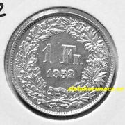 Švýcarsko - 1 frank 1952 B