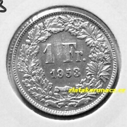 Švýcarsko - 1 frank 1953 B