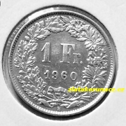 Švýcarsko - 1 frank 1960 B