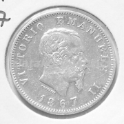 Itálie - 1 lira 1867 M /BN