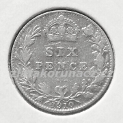 Anglie - 6 pence 1910