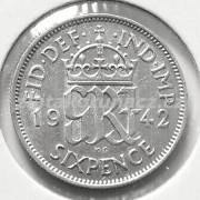 Anglie - 6 pence 1942