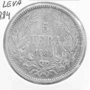 Bulharsko - 5 leva 1884