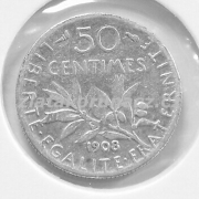 Francie - 50 centimes 1908