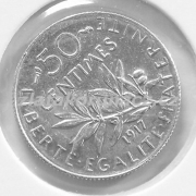 Francie - 50 centimes 1917