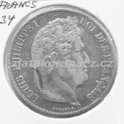 Francie - 5 frank 1834 H