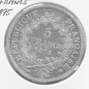 Francie - 5 frank 1875  A