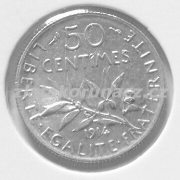 Francie - 50 centimes 1914