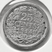 Holandsko - 25 cents 1914