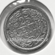 Holandsko - 25 cents 1917