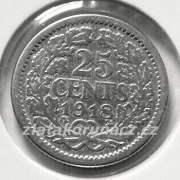 Holandsko - 25 cents 1918