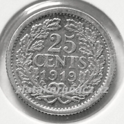 Holandsko - 25 cents 1919