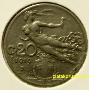 Itálie - 20 centesimi 1919 R-žena