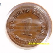 Německo - 1 Reich Pfennig 1906 G