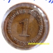 Německo - 1 Reich Pfennig 1914 J