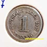 Německo - 1 Reich Pfennig 1917 D
