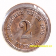 Německo - 2 Reich Pfennig 1876 F
