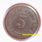Německo - 5 Reich Pfennig 1875 C