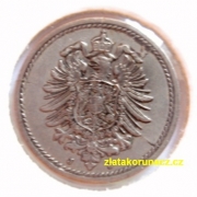 Německo - 5 Reich Pfennig 1876 J