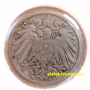 Německo - 5 Reich Pfennig 1890 G