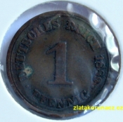 Německo - 1 Reich Pfennig 1889 A
