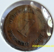 Německo - 1 Reich Pfennig 1889 E