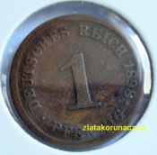 Německo - 1 Reich Pfennig 1898 J