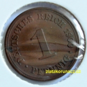 Německo - 1 Reich Pfennig 1900 D
