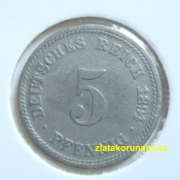 Německo - 5 Reich Pfennig 1894 D