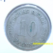 Německo - 10 Reich Pfennig 1889 A