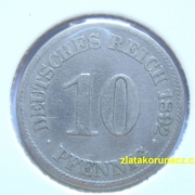 Německo - 10 Reich Pfennig 1892 E