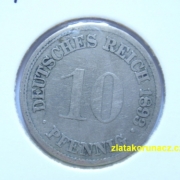 Německo - 10 Reich Pfennig 1893 F