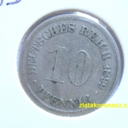Německo - 10 Reich Pfennig 1899 D