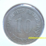Německo - 10 Reich Pfennig 1900 D