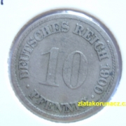 Německo - 10 Reich Pfennig 1900 F