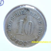 Německo - 10 Reich Pfennig 1901 D