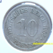 Německo - 10 Reich Pfennig 1905 A