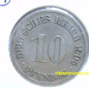 Německo - 10 Reich Pfennig 1906 D