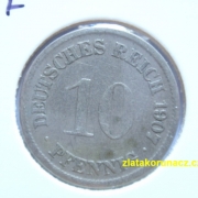 Německo - 10 Reich Pfennig 1907 F