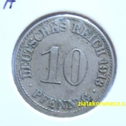 Německo - 10 Reich Pfennig 1913 A