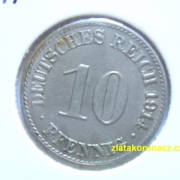 Německo - 10 Reich Pfennig 1914 A
