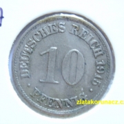 Německo - 10 Reich Pfennig 1915 A