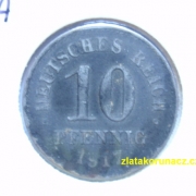 Německo - 10 Reich Pfennig 1917 A