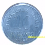 Německo - 10 Reich Pfennig 1917