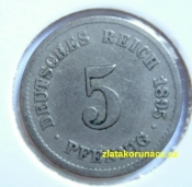 Německo - 5 Reich Pfennig 1895 F